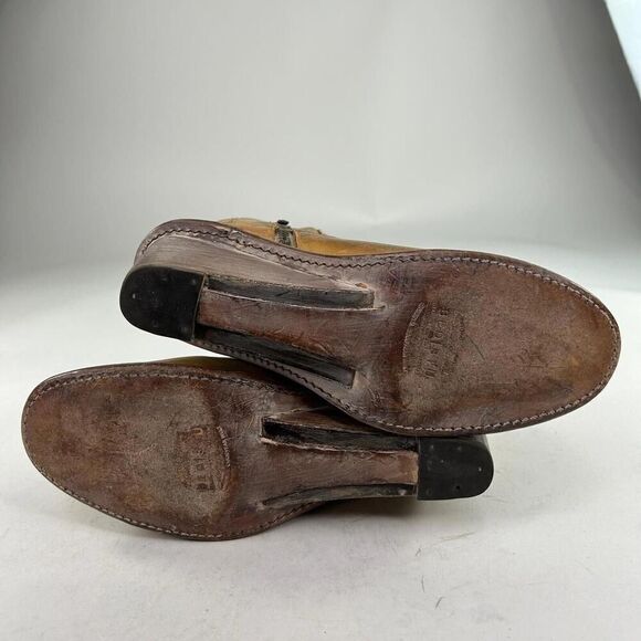 Bed Stu Countess Womens Tan Rustic Leather Bootie US 9.5 Side Zip Ankle Boots - Picture 7 of 13